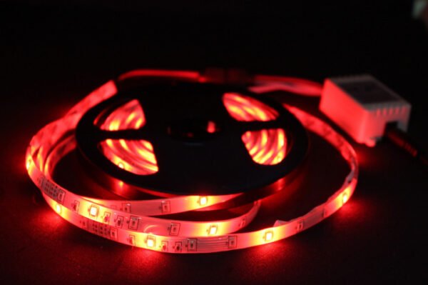 Багатокольорова світлодіодна стрічка LED 6060 RGB, Комплект стрічка + пульт + блок живлення - Зображення 5