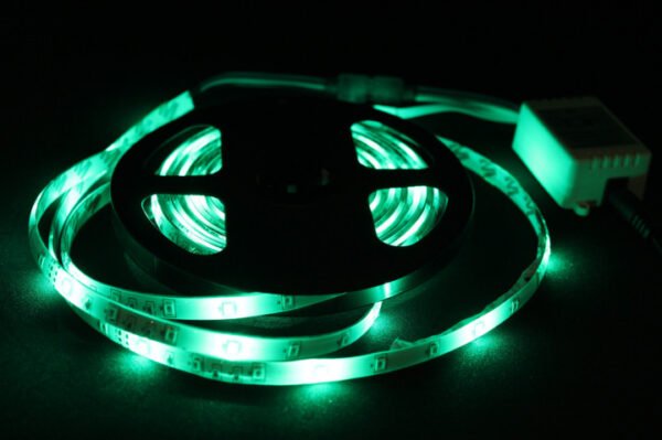 Багатокольорова світлодіодна стрічка LED 6060 RGB, Комплект стрічка + пульт + блок живлення - Зображення 7