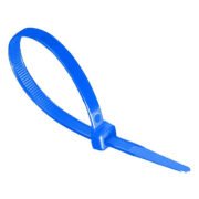 Кабельна стяжка защіпна Takel 2.5x100мм 100шт синя