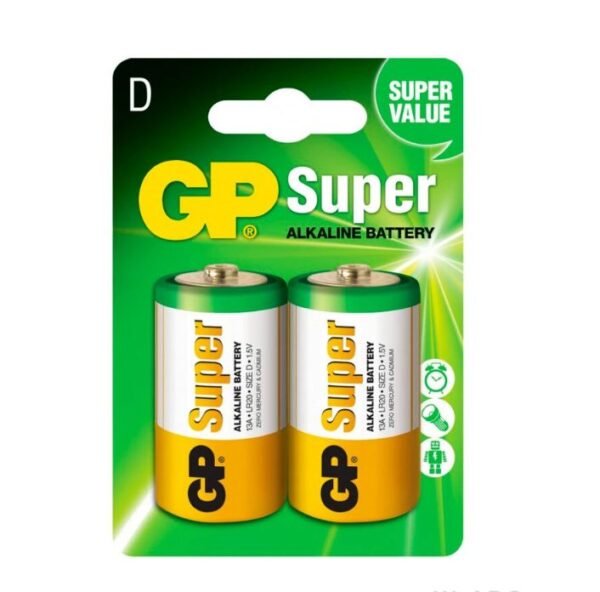 Батарейки GP Super D/LR20 великий бочонок 2шт
