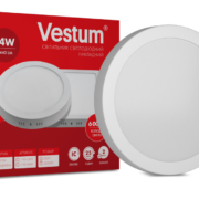 Круглий світлодіодний накладний світильник Vestum 24W 6000K 220V