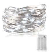 Гірлянда Крапля Роси світлодіодна 2м 20 ламп на батарейках АА біла IP20