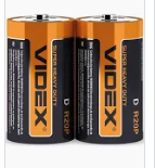 Батарейка VIDEX  сольова D/R20 великий бочонок 2шт