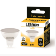 LED ЛАМПА L-MR16, 5W, GU5,3, 4100K, 400LM АРТ.39022 LEBRON