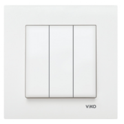 Вимикач триклавішний білий ViKO Karre