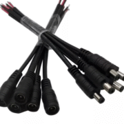 Комплект конекторів  тато + мама, з кабелем(22 AWG)  чорний
