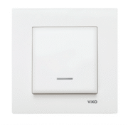 Вимикач з підсвічуванням Viko Karre білий