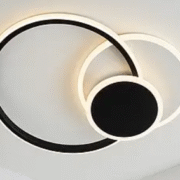 LED Diasha світлодіодний світильник  з пультом та диммером 55Вт білий + чорний 8х42х52см