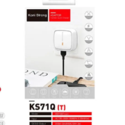 Адаптер для заряджання USB koni strong, білий+ шнур