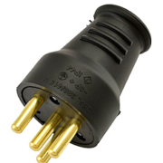 Вилка Bemis BK1-2504-4011 3x25А каучук