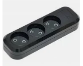 Колодка 3 гнізд без з/з Luxel чорна