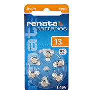 Батарейка Renata maratone ZA 13 1.4V для слухового апарату 6 шт