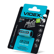 Батарейка Videx літієва CR123A 3V блістер 1шт